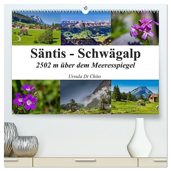 Säntis - Schwägalp (hochwertiger Premium Wandkalender 2024 DIN A2 quer), Kunstdruck in Hochglanz, Ursula Di Chito