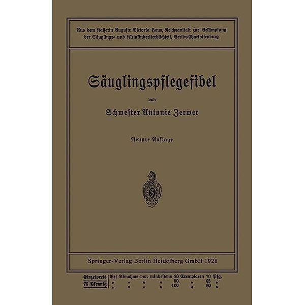 Säuglingspflegefibel, Antonie Zerwer, Paul Kühl, Leo Langstein