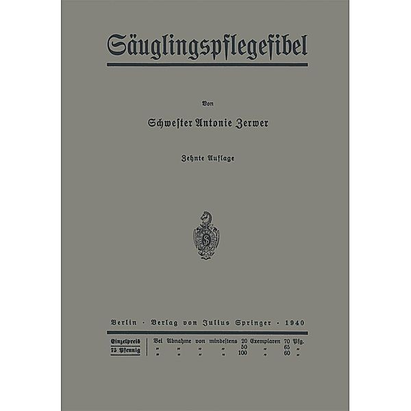 Säuglingspflegefibel, Paul Zerwer, Leo Langstein, Paul Kühl