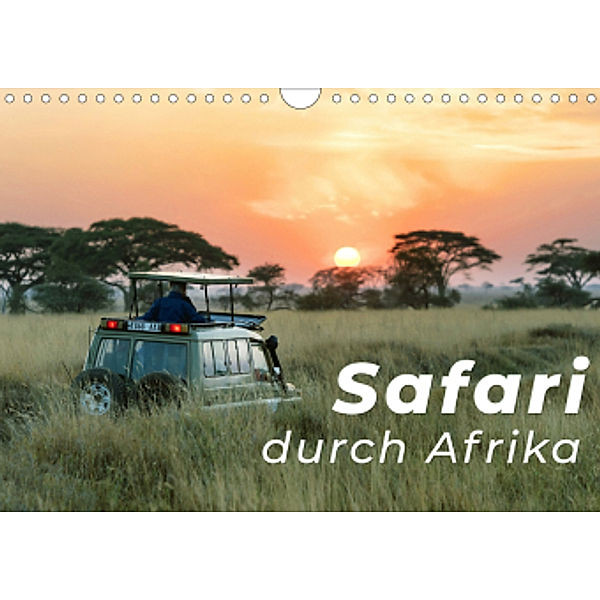 Safari durch Afrika (Wandkalender 2021 DIN A4 quer), SF