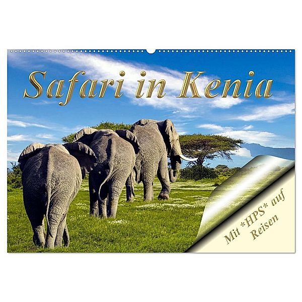 Safari in Kenia (Wandkalender 2024 DIN A2 quer), CALVENDO Monatskalender, Heinz-Peter Schwerin