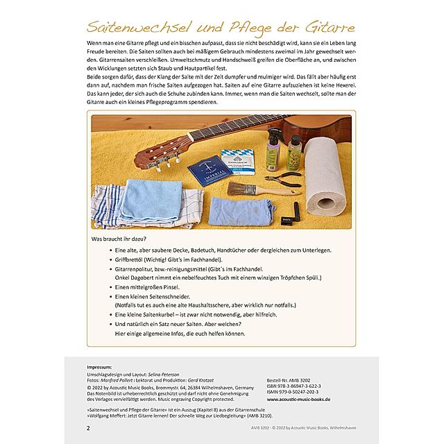 Saitenwechsel und Pflege der Gitarre Buch bestellen - Weltbild.ch