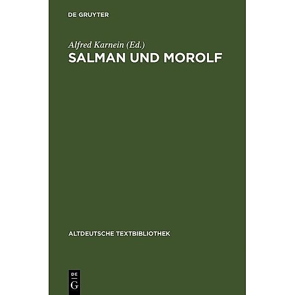 Salman und Morolf / Altdeutsche Textbibliothek Bd.85