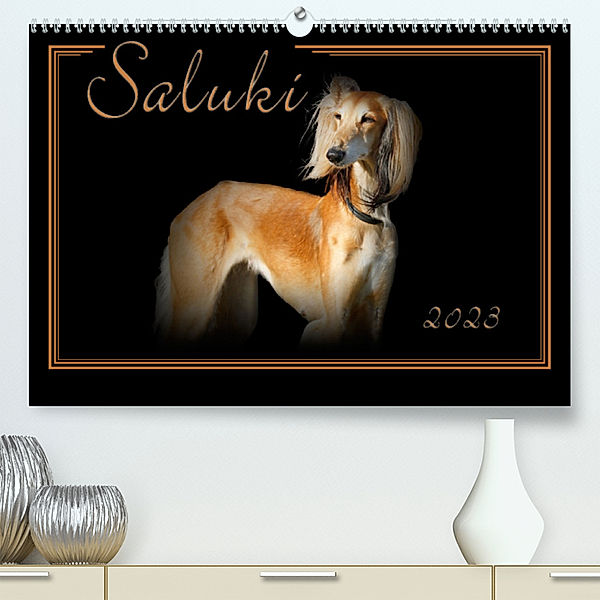 Saluki 2023 (Premium, hochwertiger DIN A2 Wandkalender 2023, Kunstdruck in Hochglanz), Andrea Redecker