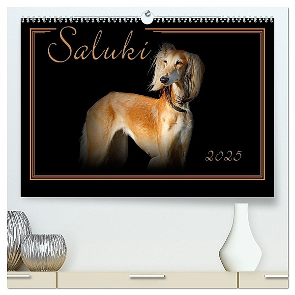 Saluki 2025 (hochwertiger Premium Wandkalender 2025 DIN A2 quer), Kunstdruck in Hochglanz, Calvendo, Andrea Redecker