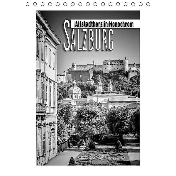 SALZBURG Altstadtherz in Monochrom (Tischkalender 2020 DIN A5 hoch), Melanie Viola