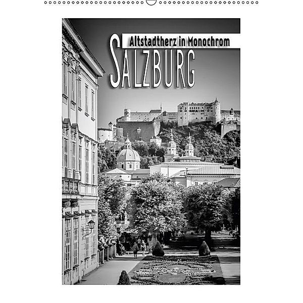 SALZBURG Altstadtherz in Monochrom (Wandkalender 2017 DIN A2 hoch), Melanie Viola