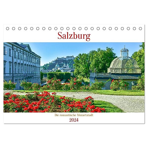 Salzburg - Die romantische Mozartstadt (Tischkalender 2024 DIN A5 quer), CALVENDO Monatskalender, Bettina Hackstein