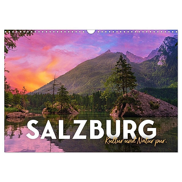 Salzburg - Kultur und Natur pur. (Wandkalender 2024 DIN A3 quer), CALVENDO Monatskalender, SF