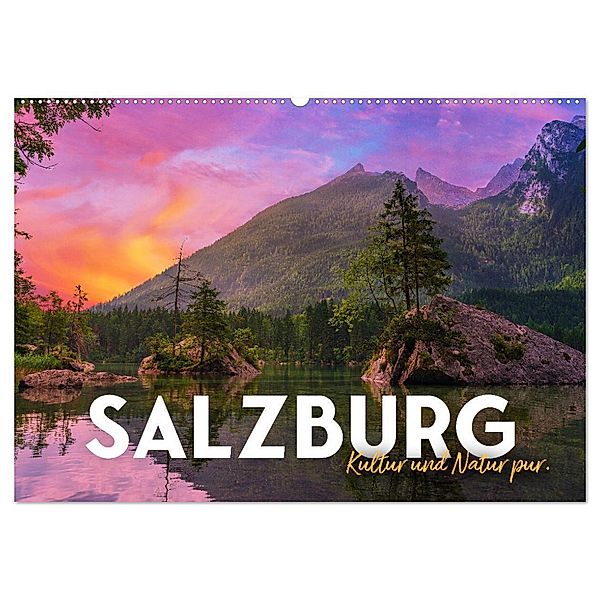 Salzburg - Kultur und Natur pur. (Wandkalender 2024 DIN A2 quer), CALVENDO Monatskalender, SF