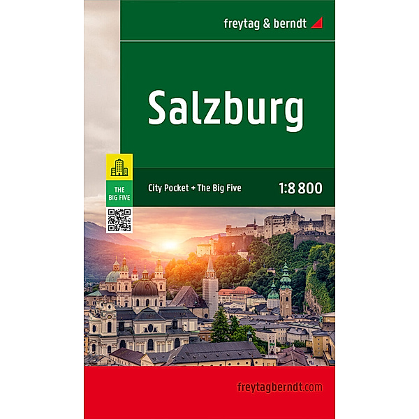 Salzburg, Stadtplan 1:8.800, freytag & berndt. Salzbourg. Salisburgo; Salzburgo