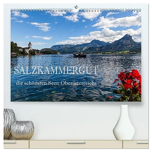 Salzkammergut - Die schönsten Seen Oberösterreichs (hochwertiger Premium Wandkalender 2024 DIN A2 quer), Kunstdruck in Hochglanz, Hans Pfleger
