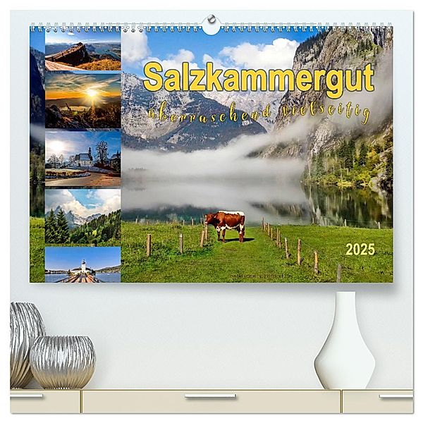 Salzkammergut, überraschend vielseitig (hochwertiger Premium Wandkalender 2025 DIN A2 quer), Kunstdruck in Hochglanz, Calvendo, Peter Roder