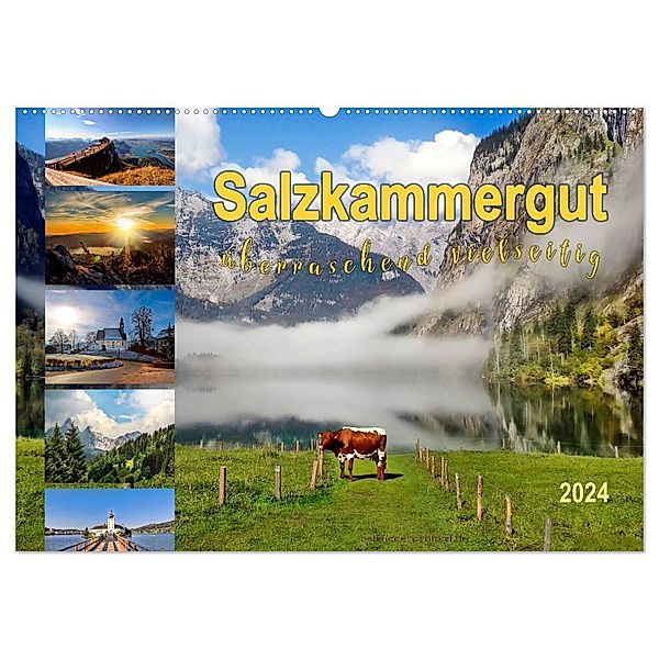 Salzkammergut, überraschend vielseitig (Wandkalender 2024 DIN A2 quer), CALVENDO Monatskalender, Peter Roder