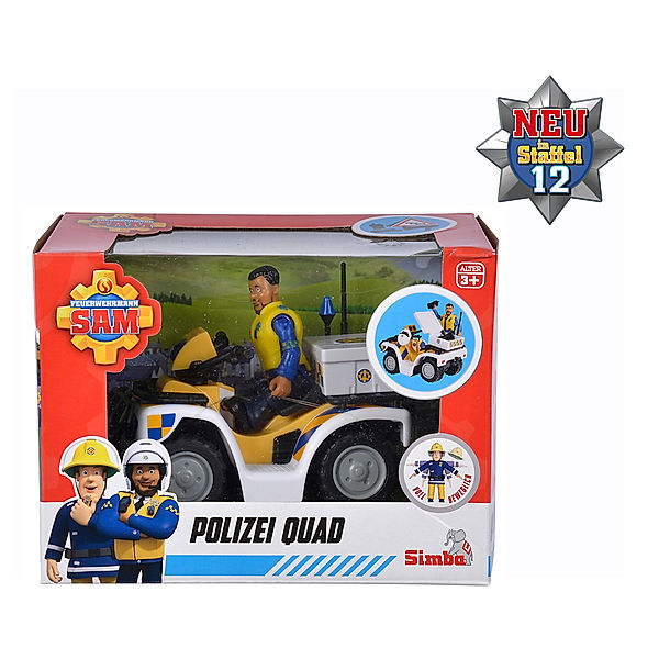 Simba Toys Sam Polizei Quad mit Figur