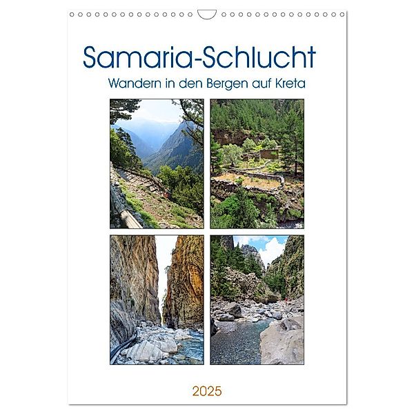 Samaria-Schlucht - Wandern in den Bergen auf Kreta (Wandkalender 2025 DIN A3 hoch), CALVENDO Monatskalender, Calvendo, Anja Frost