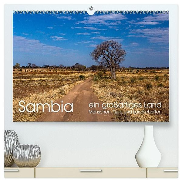 Sambia - ein großartiges Land (hochwertiger Premium Wandkalender 2025 DIN A2 quer), Kunstdruck in Hochglanz, Calvendo, rsiemer