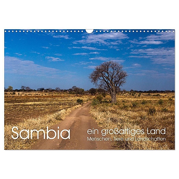 Sambia - ein grossartiges Land (Wandkalender 2024 DIN A3 quer), CALVENDO Monatskalender, rsiemer