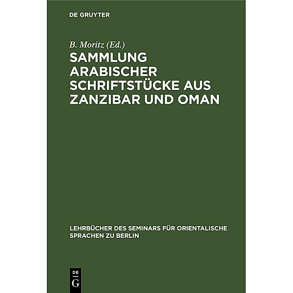Sammlung arabischer Schriftstücke aus Zanzibar und Oman