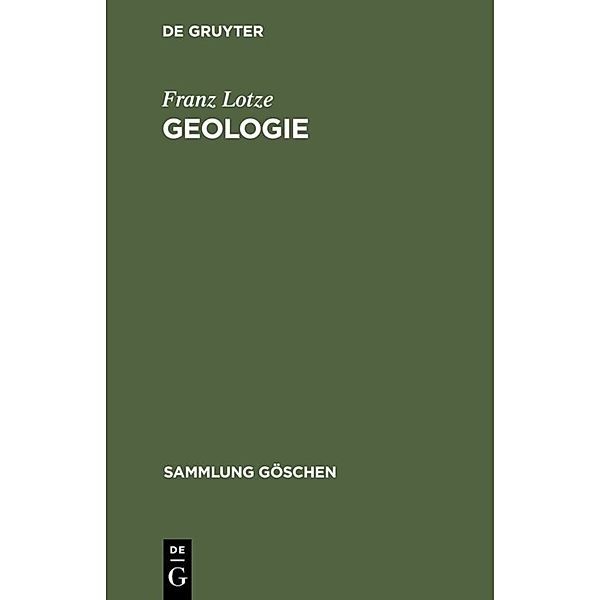 Sammlung Göschen / 13/13a / Geologie, Franz Lotze