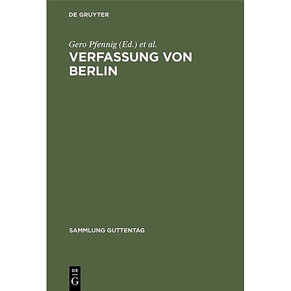 Sammlung Guttentag / Verfassung von Berlin