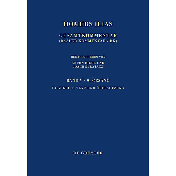 Sammlung wissenschaftlicher Commentare (SWC) / Neunter Gesang.Fasz.1, Homer