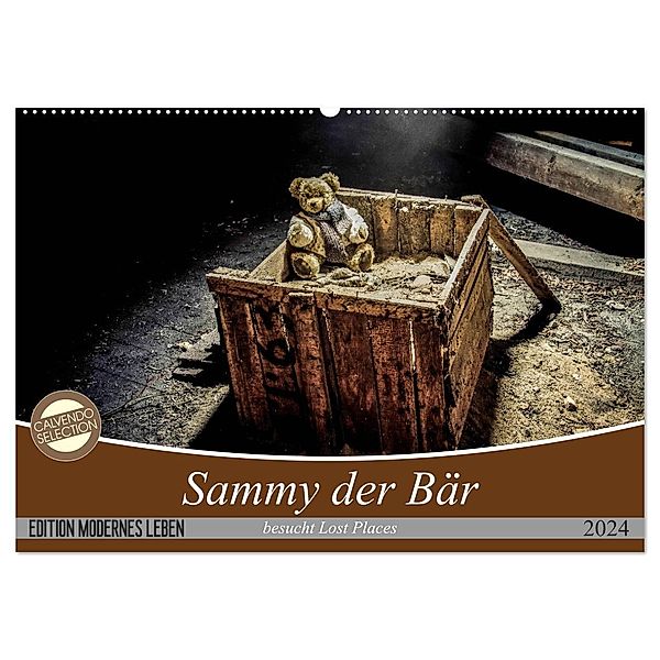 Sammy der Bär besucht Lost Places (Wandkalender 2024 DIN A2 quer), CALVENDO Monatskalender, Schnellewelten