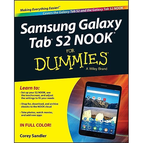 Samsung Galaxy Tab S2 NOOK For Dummies, Corey Sandler