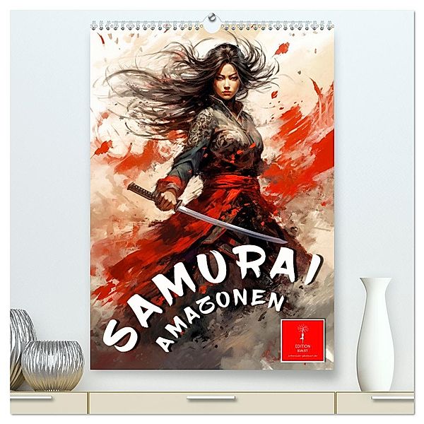 Samurai Amazonen (hochwertiger Premium Wandkalender 2024 DIN A2 hoch), Kunstdruck in Hochglanz, Calvendo, Peter Roder