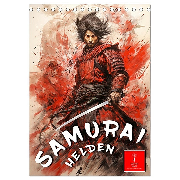 Samurai Helden (Tischkalender 2024 DIN A5 hoch), CALVENDO Monatskalender, Calvendo, Peter Roder