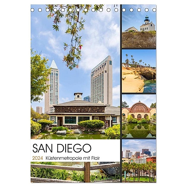 SAN DIEGO Küstenmetropole mit Flair (Tischkalender 2024 DIN A5 hoch), CALVENDO Monatskalender, Melanie Viola