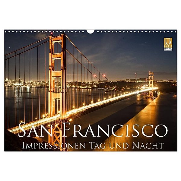 San Francisco Impressionen Tag und Nacht (Wandkalender 2024 DIN A3 quer), CALVENDO Monatskalender, Thomas Marufke
