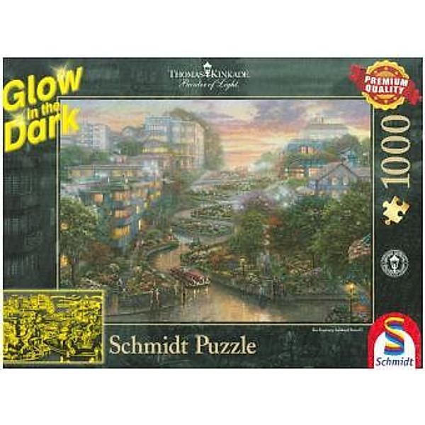 SCHMIDT SPIELE San Francisco, Lombard Street, Glow in the Dark (Puzzle), Thomas Kinkade