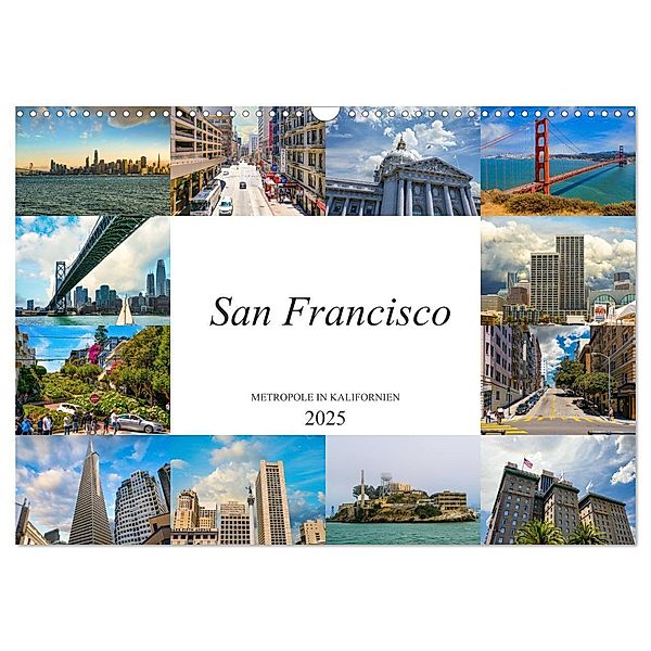 San Francisco Metropole in Kalifornien (Wandkalender 2025 DIN A3 quer), CALVENDO Monatskalender, Calvendo, Dirk Meutzner