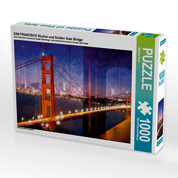 SAN FRANCISCO Skyline und Golden Gate Bridge (Puzzle), Melanie Viola