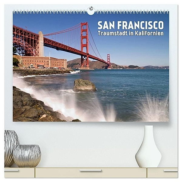 San Francisco - Traumstadt in Kalifornien (hochwertiger Premium Wandkalender 2024 DIN A2 quer), Kunstdruck in Hochglanz, Melanie Viola