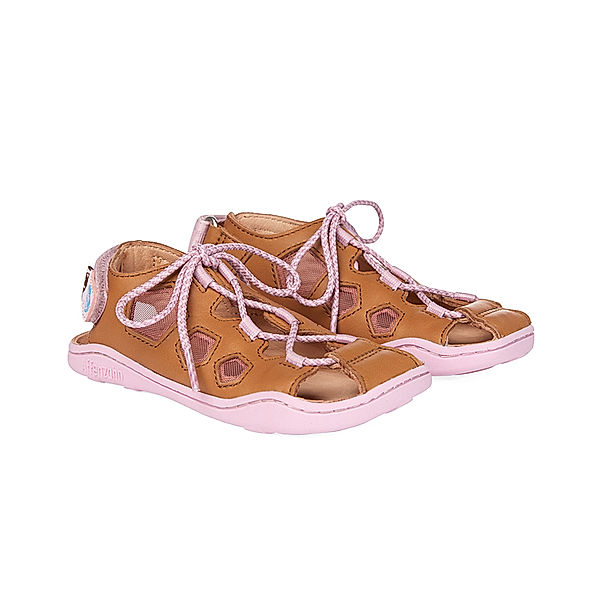 Affenzahn Sandalen SAL – KATZE in braun/rosa