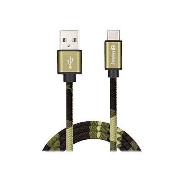 SANDBERG USB-C Green Camouflage 1m
