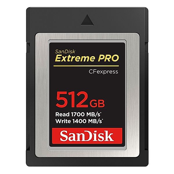 SanDisk CF Extreme PRO CFexpress 512GB, Typ B, 1700MB/s Lesen, 1400MB/s Schreiben