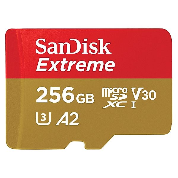 SanDisk microSDHC Extreme 256GB (A2/V30/U3/UHS-I/W90/R160) Mobile Gaming