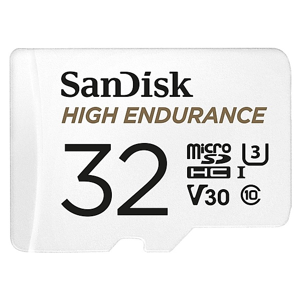 SanDisk microSDHC High Endurance Monitoring 32GB, Class 10, 100MB/s + SD-Adapter