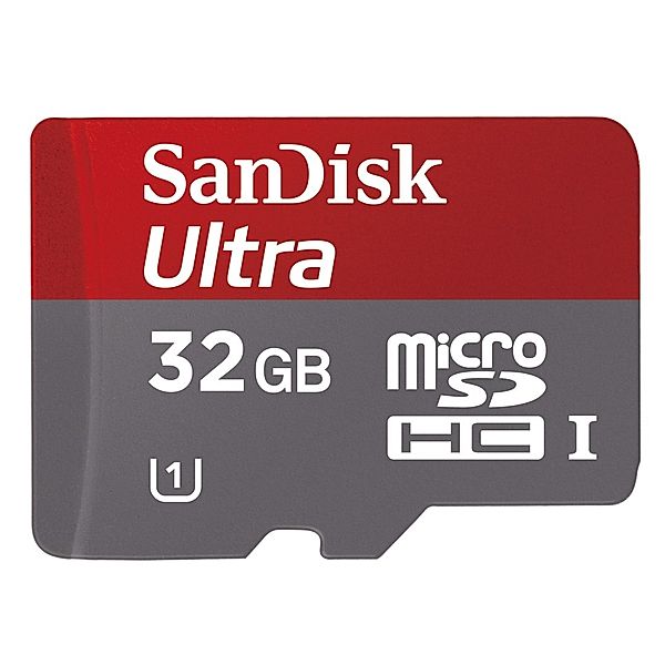 SanDisk microSDHC Ultra 32GB, Class 10, UHS-I, 30MB/Sec + SD Adapter, Android Edit.