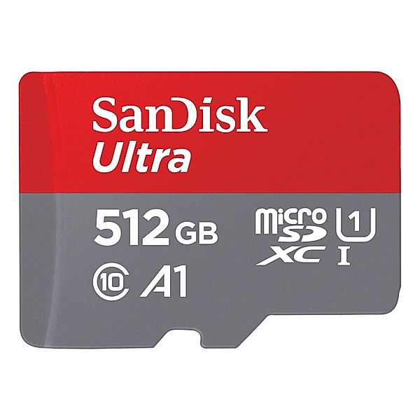 SanDisk microSDHC Ultra 512GB (UHS-1/Cl.10/120MB/s) + Adapter, Tablet