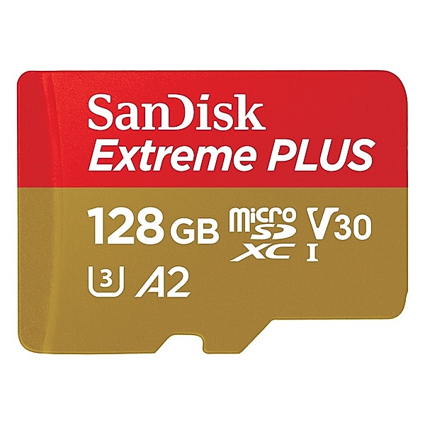SanDisk microSDXC Extreme Plus 128GB (R200MB/s) + Adapter, 2 Jahre RescuePRO Deluxe