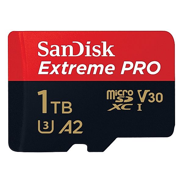 SanDisk microSDXC Extreme PRO 1TB (R200MB/s) + Adapter, 2 Jahre RescuePRO Deluxe