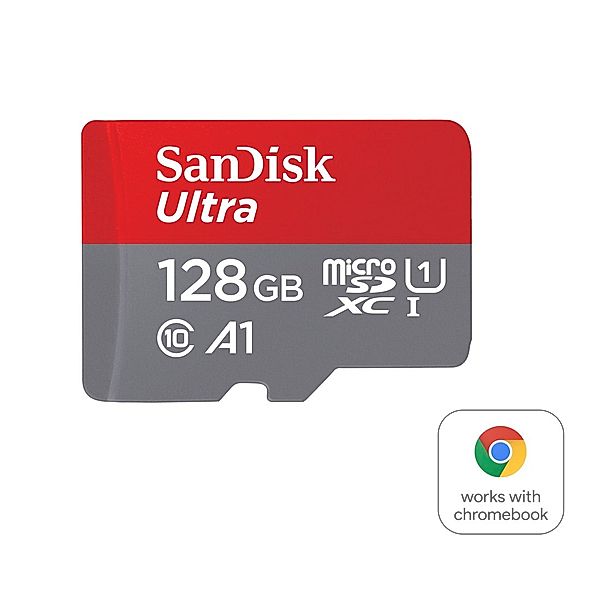 SanDisk microSDXC Ultra 128/GB (A1/UHS-I/Cl.10/120MB/s) + Adapter Chromebook