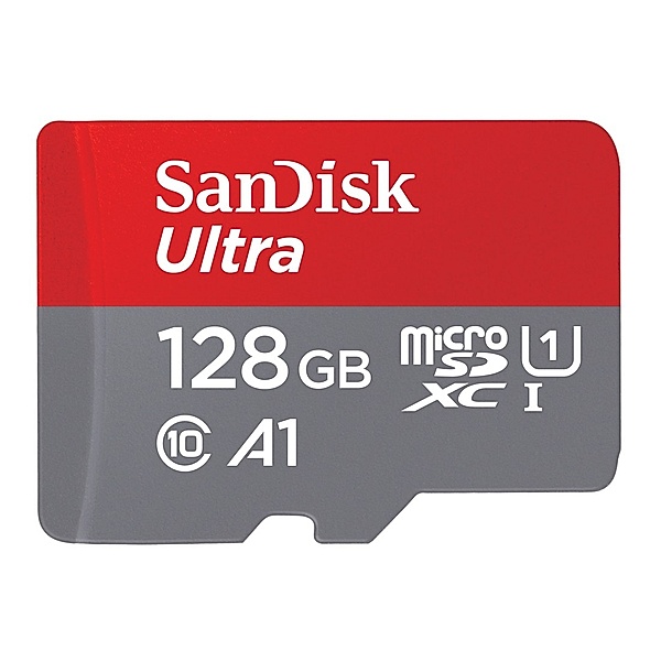 SanDisk microSDXC Ultra 128GB (A1/UHS-I/Cl.10/140MB/s) + Adapter Mobile