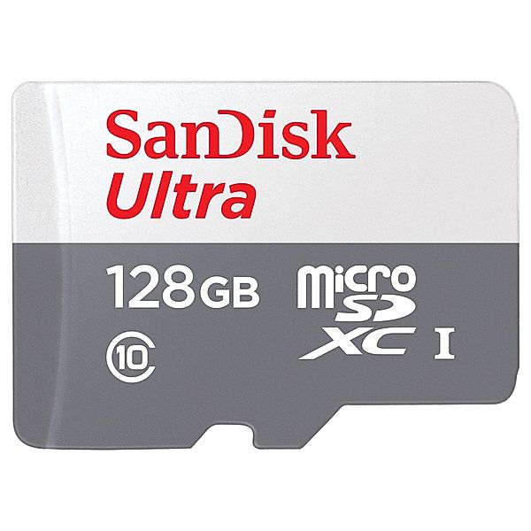 SanDisk microSDXC Ultra 128GB (UHS-1/Cl.10/100MB/s) + Adapter, Tablet