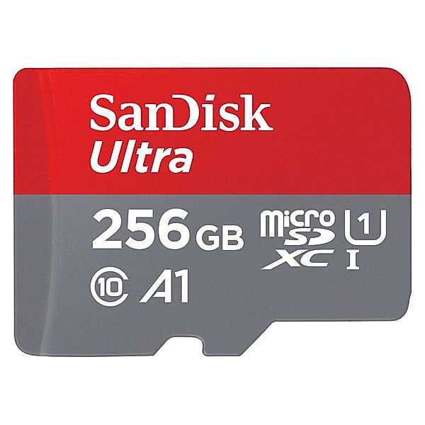 SanDisk microSDXC Ultra 256GB (A1/UHS-I/Cl.10/120MB/s) + Adapter Mobile