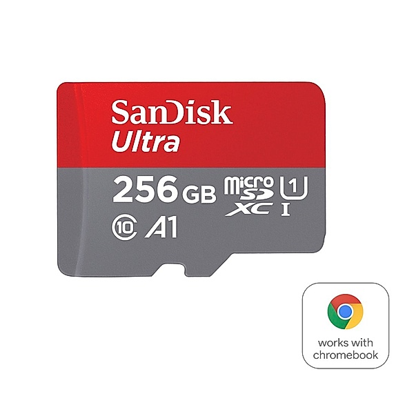 SanDisk microSDXC Ultra 256GB, Class 10, 150MB/s + SD-Adapter, für Chromebooks